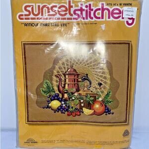 Sunset Stitchery NOS 'ANTIQUE WARE STILL LIFE' Crewel Kit #2292 14 x 18" Crafts